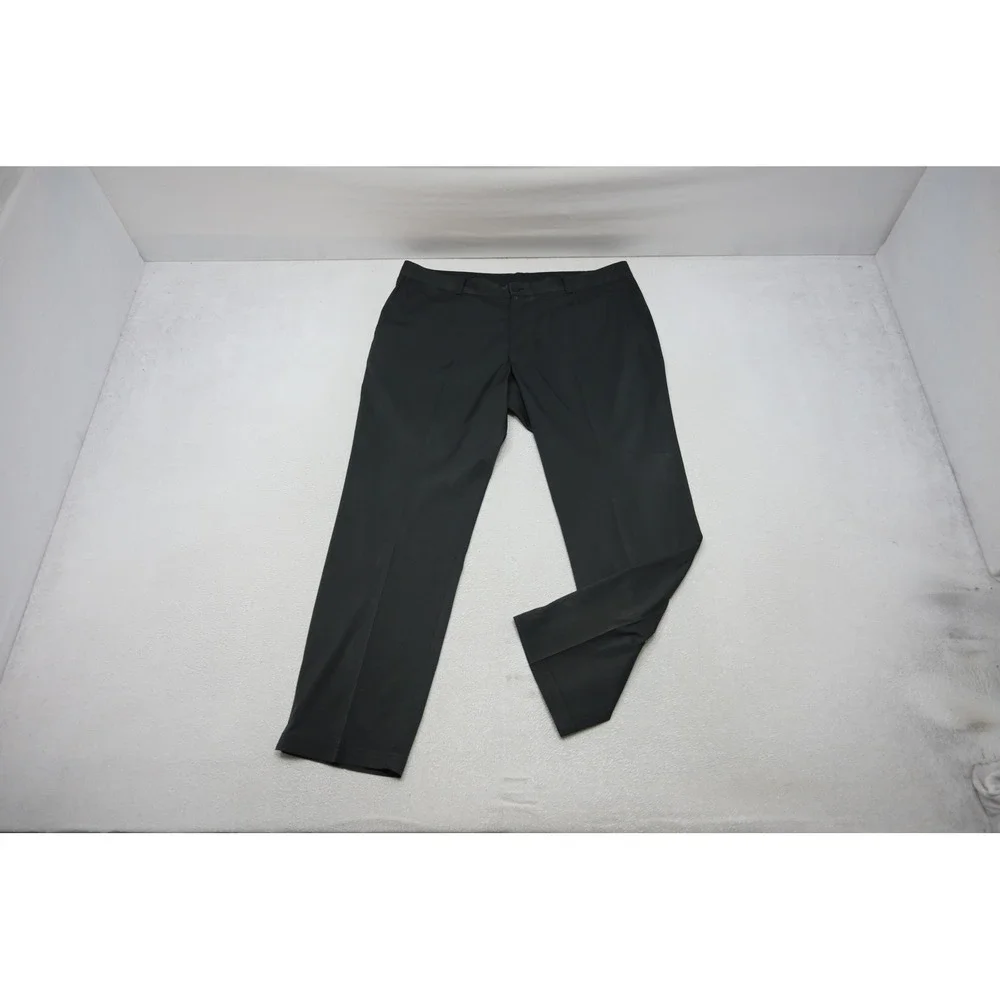 Nike Golf Pants Mens 38x30 Black Dri-FIT Stretch Flat Front Trousers Excellent